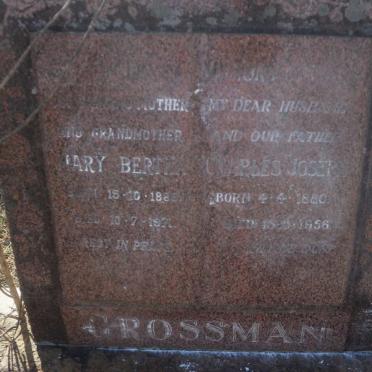 CROSSMAN Charles Joseph 1880-1956 &amp; Mary Bertha 1889-1971