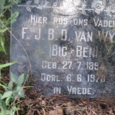 WYK F.J.B.D., van 1894-1978