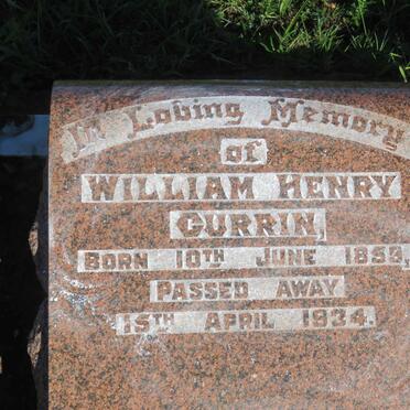 CURRIN William Henry 1859-1934