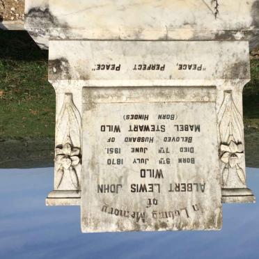 WILD Albert Lewis John 1870-1951 &amp; Mabel Stewart HINDES 1872-1958
