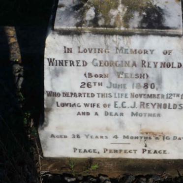REYNOLDS Winfred Georgina nee WELSH 1880-1918