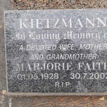 KIETZMANN Marjorie Faith 1928-2002