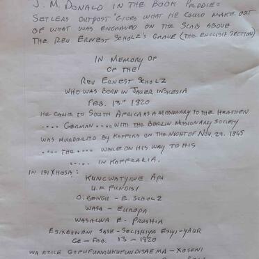 SCHOLZ Ernest 1820-1845