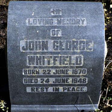 WHITFIELD John George 1870-1948