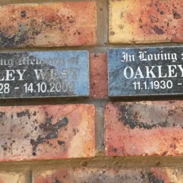 WEST Shirley 1928-2009 :: WEST Oakley 1930-2007