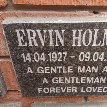 HOLMES Ervin 1927-2012