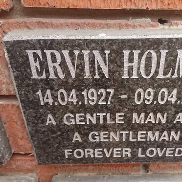 HOLMES Ervin 1927-2012