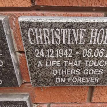 HOLMES Christine 1942-2016