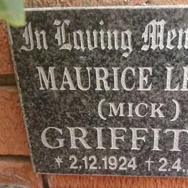 GRIFFITHS Maurice Leigh 1924-2001