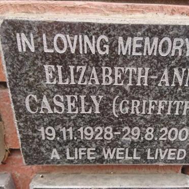 CASELY Elizabeth-Ann nee GRIFFITHS 1928-2006