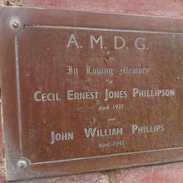 PHILLIPSON Cecil Ernest Jones -1937 :: PHILLIPS John William -1942