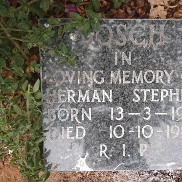 BOSCH Herman Stephen 1921-1989