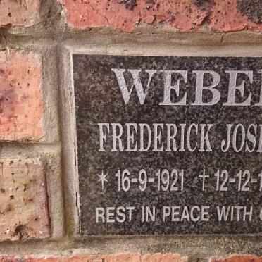 WEBER Frederick Joseph 1921-1998
