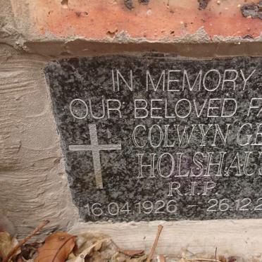 HOLSHAUSEN Colwyn George 1926-2017