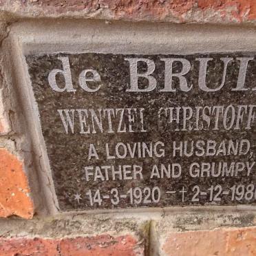BRUIN Wentzel Christoffel, de 1920-1980