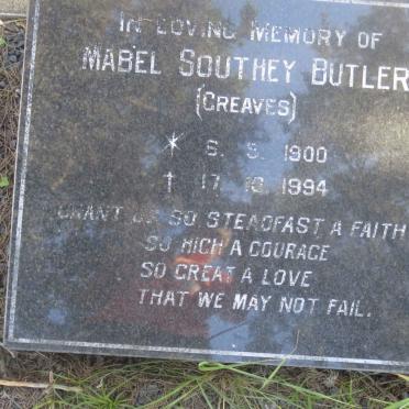 BUTLER Mabel Southey nee GREAVES 1900-1994