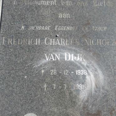 DIJK Fredrich Charles Nicholas, van 1938-1991