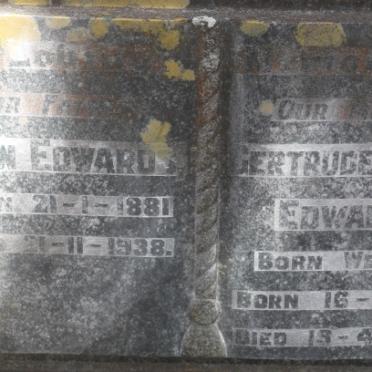 EDWARDS John 1881-1938 &amp; Gertrude Letitia WEBBER 1888-1943