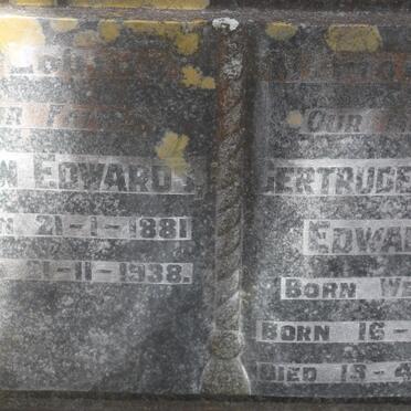 EDWARDS John 1881-1938 &amp; Gertrude Letitia WEBBER 1888-1943