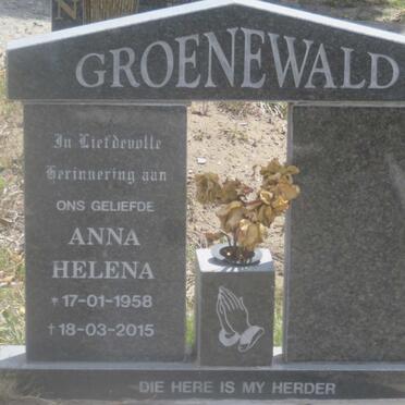 GROENEWALD Anna Helena 1958-2015
