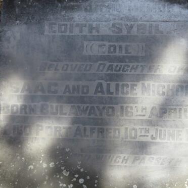 NICHOLS Edith Sybil 1917-1930