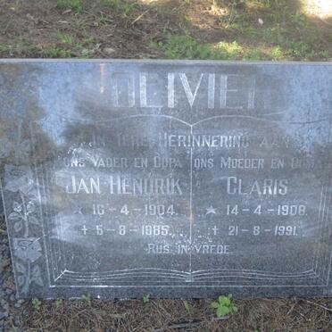 OLIVIER Jan Hendrik 1904-1985 &amp; Claris 1908-1991