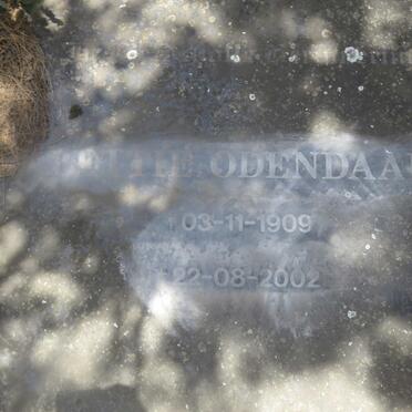 ODENDAAL Lettie 1909-2002