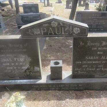 PAUL Thomas Percy 1917-1980 &amp; Sarah Alletta BEZUIDENHOUT 1917-1985