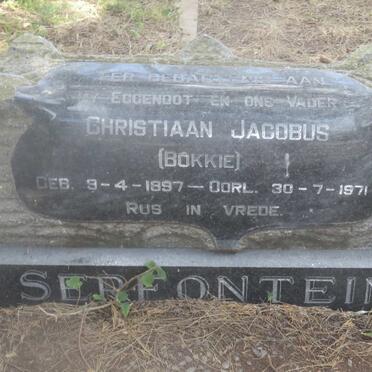 SERFONTEIN Christiaan Jacobus 1897-1971