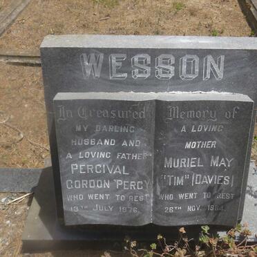 WESSON Percival Gordon -1976 &amp; Muriel May DAVIES -1964