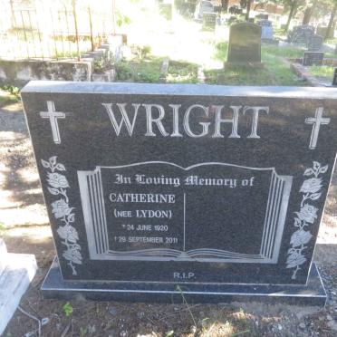 WRIGHT Catherine nee LYDON 1920-2011