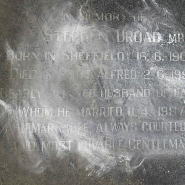 BROAD Stephen 1908-1994 &amp; R.E. MALAN 1917-2000