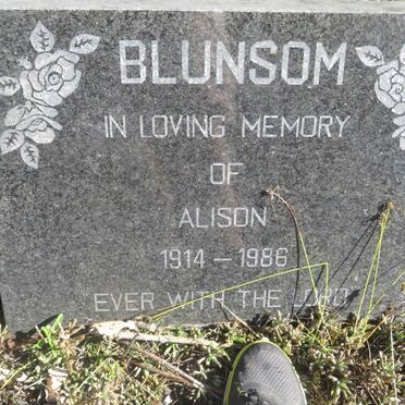 BLUNSOM Alison 1914-1986