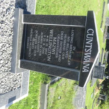 CUNTSWANA Mazwi Wellington 1952-2001