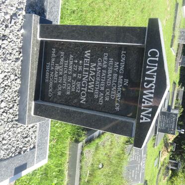 CUNTSWANA Mazwi Wellington 1952-2001