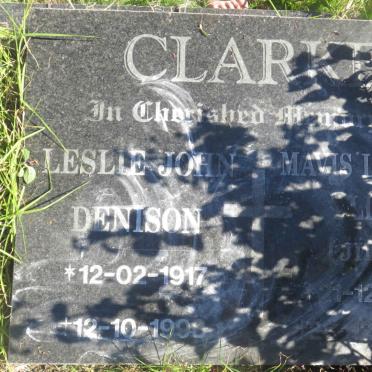CLARKE Leslie John Denison 1917-1998 &amp; Mavis Loyola Alice 1915-2002