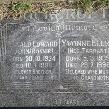 COCKROFT Ronald Edward John 1934-1999 &amp; Yvonne Eleri TARRANT 1939-1996