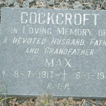 COCKCROFT Max 1917-1989