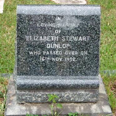 DUNLOP Elizabeth Stewart -1952