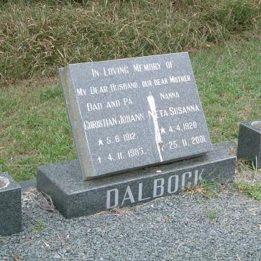 DALBOCK Christian Johann 1912-1983 &amp; Neta Susanna 1920-2001