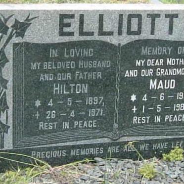 ELLIOTT Hilton 1897-1971 &amp; Maud 1906-1986
