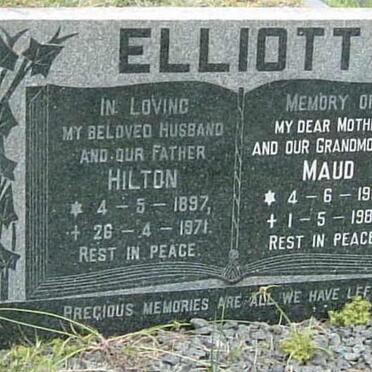 ELLIOTT Hilton 1897-1971 &amp; Maud 1906-1986