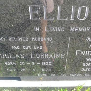 ELLIOTT Douglas Lorraine 1920-1979 &amp; Enid Elizabeth MELVILLE 1925-1995