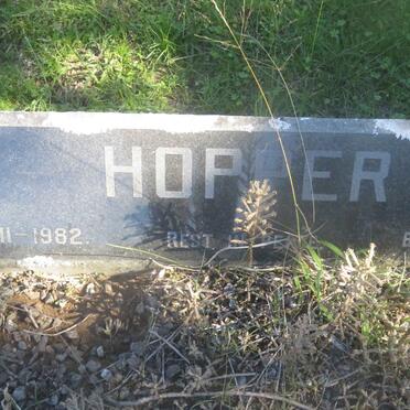 HOPPER Raymond Henry 1906-1982 &amp; Vera Kathleen Olive 1900-1967