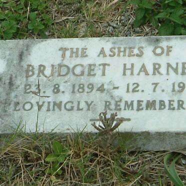 HARNEY Bridget 1894-1979