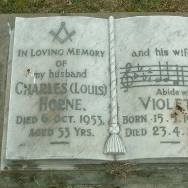HORNE Charles  -1953 &amp; Violet 1906-1977