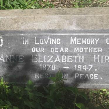 HIBBERD Anne Elizabeth 1870-1947