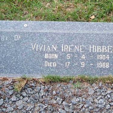 HIBBERD John Willaim -1963 &amp; Vivian Irene 1904-1988 