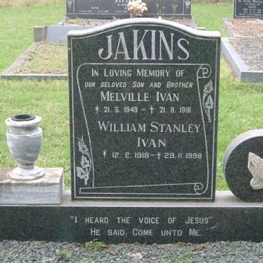 JAKINS William Stanley Ivan 1918-1998 :: JAKINS Melville Ivan 1949-1991