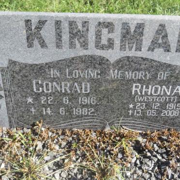 KINGMAN Conrad 1916-1982 &amp; Rhona WESTCOTT 1919-2008